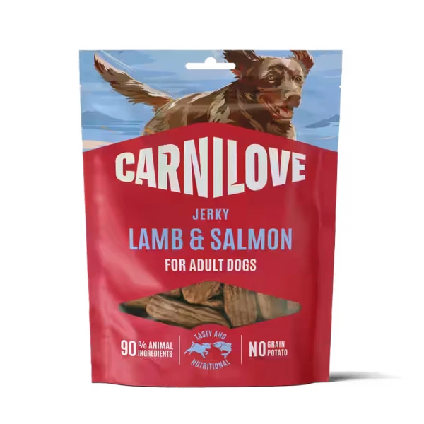 Carnilove Dog Jerky Lamb with Salmon 100g Mięsny Przysmak dla Psa Jagnięcina z Łososiem