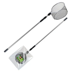 Aqua Nova Aluminiowy podbierak teleskopowy 50cm Zakres regulacji 1,1m do 2m