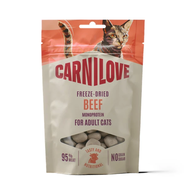 Carnilove Cat Freeze Dried Beef 40g Liofilizowany Przysmak dla Kota Wołowina