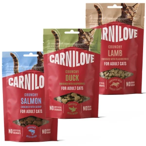 Carnilove Cat Crunchy Snack Przysmaki dla Kota 3x50g Mix Smaków Kaczka Łosoś Jagnięcina
