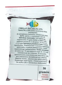 Chelat Żelaza EDTA 13% Fe Nawóz Żelazowy dla Roślin Akwariowych 50g