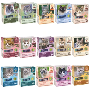 BOZITA Karma mokra dla kota ZESTAW Mix 15x370g Galaretka Sos