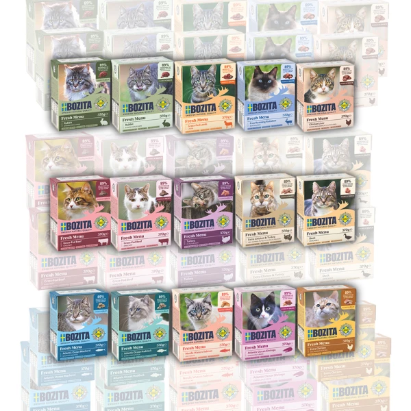 BOZITA Karma mokra dla kota ZESTAW Mix 45x370g Galaretka Sos