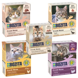BOZITA Karma mokra dla kota ZESTAW Mix Drób 5x370g