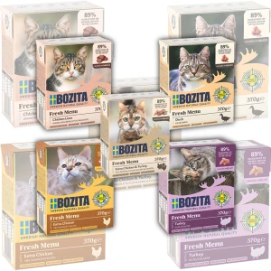 BOZITA Karma mokra dla kota ZESTAW Mix Drób 10x370g
