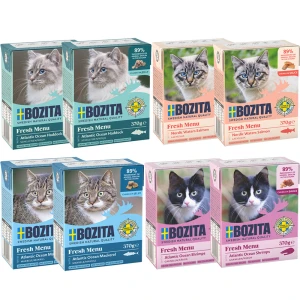 BOZITA Karma mokra dla kota ZESTAW Mix Owoce Morza 8x370g