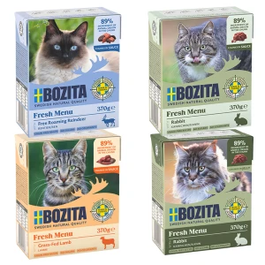 BOZITA Karma mokra dla kota ZESTAW Delikatne Mięso 4x370g