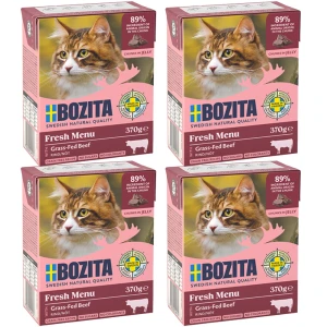 BOZITA Karma Mokra dla Kota Wołowina w Galaretce Zestaw 4x370g