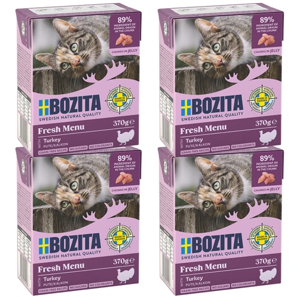 BOZITA Karma Mokra dla Kota Indyk w Galarecie ZESTAW 4x370g