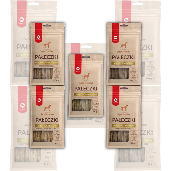 Maced Przysmak dla Psa Pałeczki MIX 10x100g