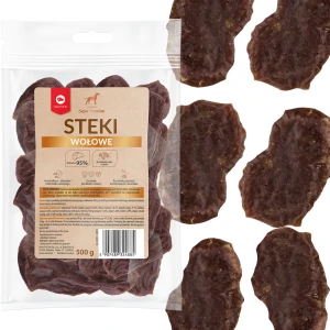 Maced Przysmak dla Psa Steki Wołowe 95% mięsa 500g