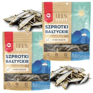 Maced Naturalny Przysmak dla Psa 100% Suszone Szprotki 2x85g