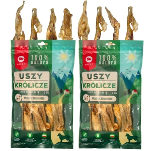 Maced Naturalny Przysmak dla Psa Uszy Królicze 100% - 20 sztuk