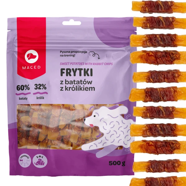 Maced Przysmak dla Psa Frytki z Batatów z Królikiem 500g