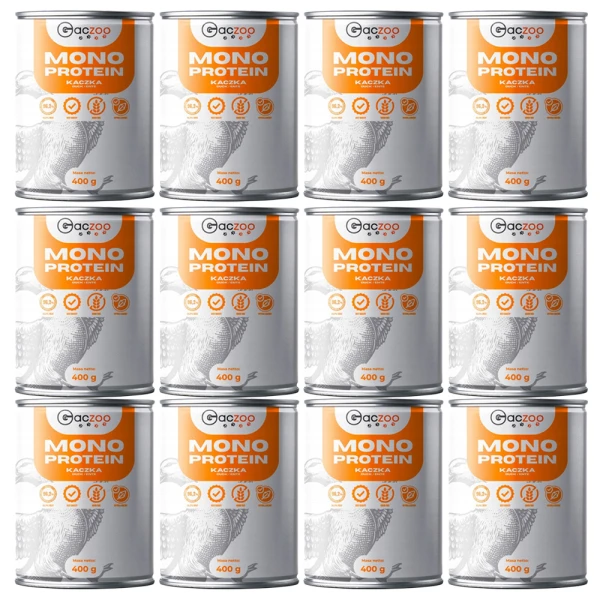 Gaczoo MONO Protein karma mokra dla psa Kaczka 12x400g