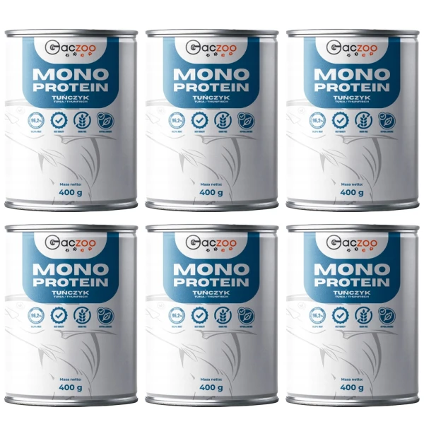 Gaczoo MONO Protein karma mokra dla psa Tuńczyk 6x400g