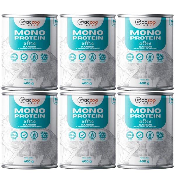 Gaczoo MONO Protein Ultra karma mokra dla psa Kangur 6x400g