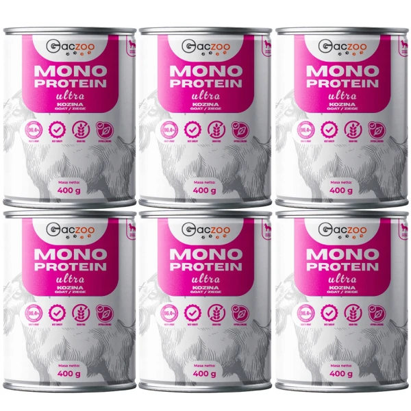 Gaczoo MONO Protein Ultra karma mokra dla psa Kozina 6x400g