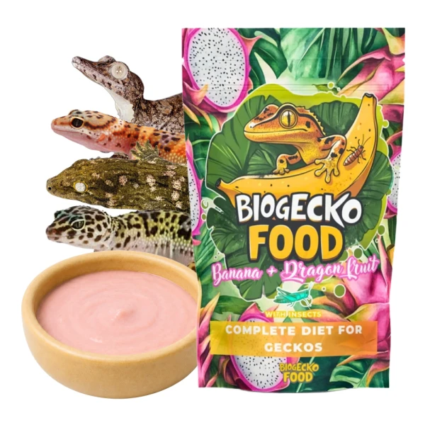 BioGecko Food Banana & Dragon Fruit Pokarm dla Gekonów Orzęsionych 100g