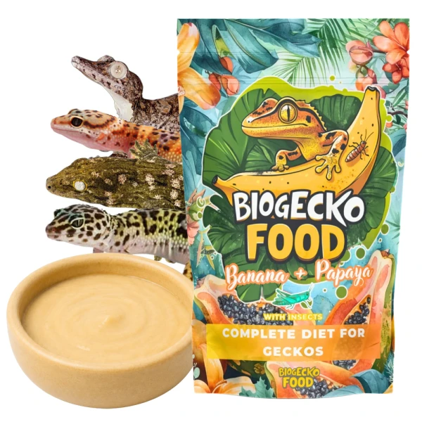 BioGecko Food Banana & Papaya Pokarm dla Gekonów Orzęsionych 100g