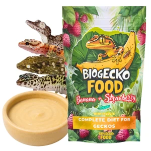 BioGecko Food Banana & Strawberry Pokarm dla Gekonów Orzęsionych 100g