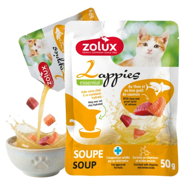 Przysmak dla Kota Lappies Zupa z Tuńczykiem i Łososiem 50g ZOLUX