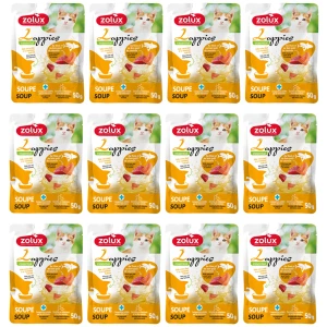 Przysmak dla Kota Lappies Zupa z Tuńczykiem i Łososiem 12x50g ZOLUX