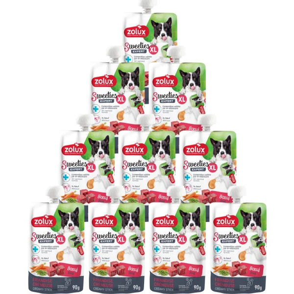 Przysmak Kremowy dla Psa SWEETIES XL z Wołowiną 10x90g ZOLUX