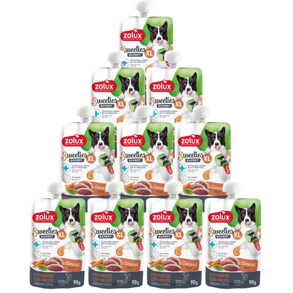 Przysmak Kremowy dla Psa SWEETIES XL z Kaczką 10x90g ZOLUX