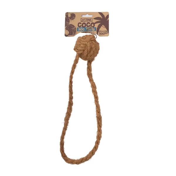 Happet Szarpak Kokoswy Piłka z pętlą 35cm Zabawka dla Psa