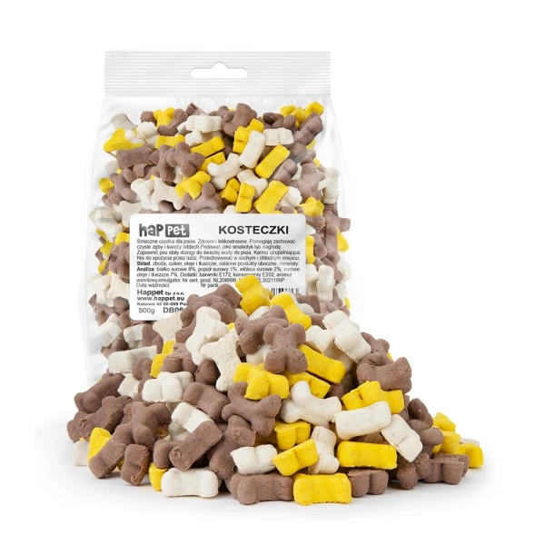 Happet Ciastka Ciasteczka Przysmak dla Psa Kosteczki 500g