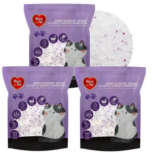 HAVE A PET Żwirek silikonowy dla kota Lawenda Silica Gel Compact 3x3,8L