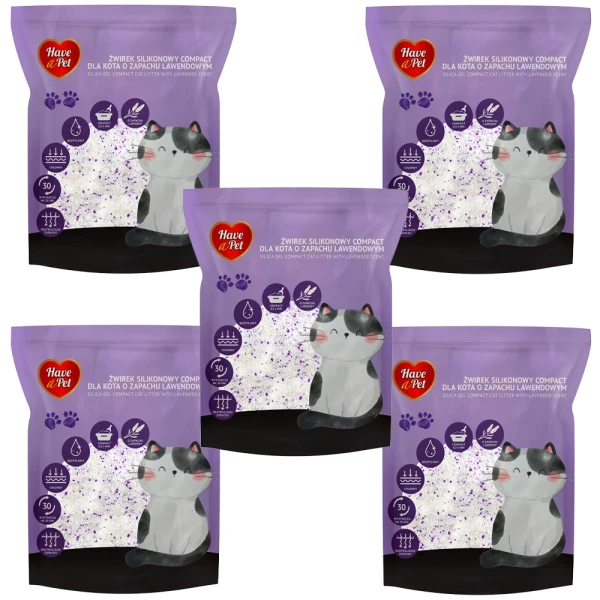 HAVE A PET Żwirek silikonowy dla kota Lawenda Silica Gel Compact 5x3,8L