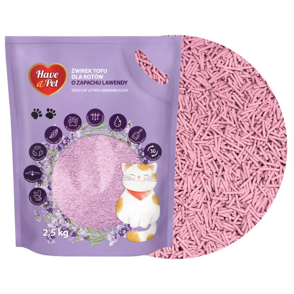 HAVE A PET Żwirek silikonowy dla Kota Tofu Lawendowy 2,5kg