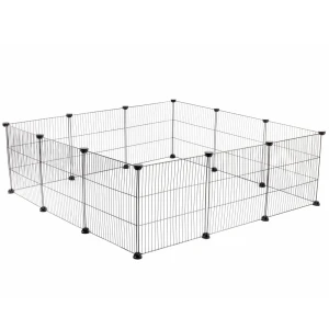 Happet Kojec Metalowy dla Zwierząt Modułowy 12 Paneli 35×35 cm