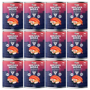 Gaczoo Miejska Miska karma mokra dla kota Sushi z łososiem Style 12x400g