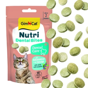 GimCat Bites Nutri Dental Tabs 40g Przysmak dla Kota Zęby Higiena