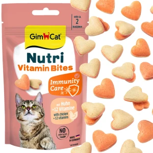 GimCat Bites Nutri Vitamin Tabs 40g Przysmak dla Kota Witaminy Suplement