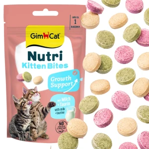 GimCat Bites Nutri Kitten Tabs 40g Przysmak dla Kociąt Witaminy Rozwój