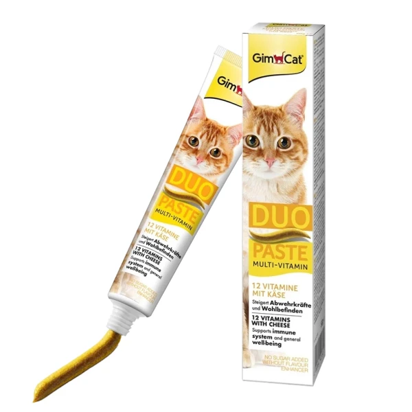 GimCat Pasta Duo Ser 12 Witamin 50g Przysmak dla Kota Pasta Witaminowa