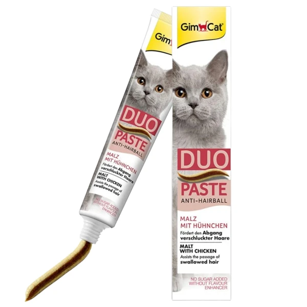 GimCat Pasta Duo Anti-Hairball Malt Kurczak 50g dla Kota Odkłaczająca