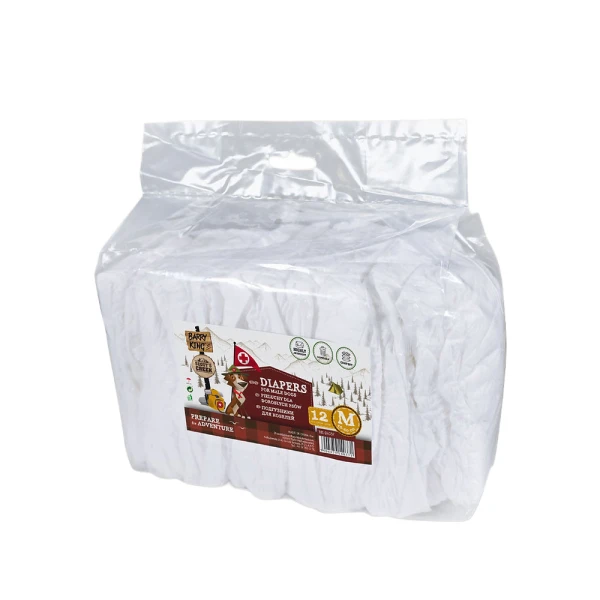 Barry King Pieluchy Pampersy dla Psa Samca M 40-60cm 12szt.
