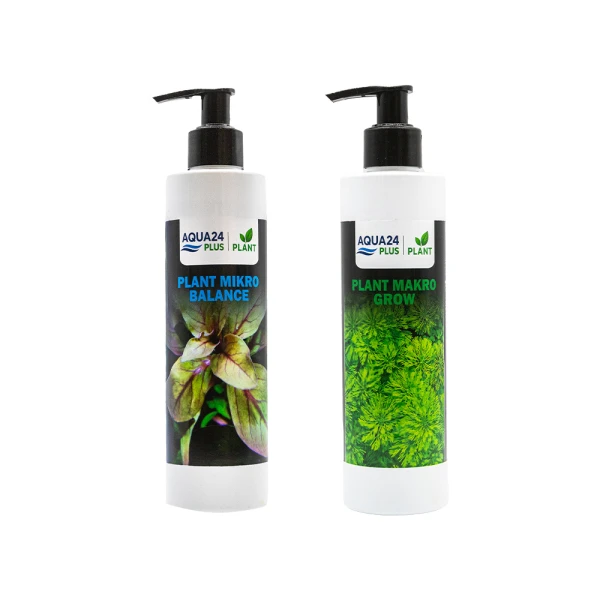 AQUA24 PLUS Zestaw Nawozów do Akwarium dla Roślin Makro Mikro 2x250ml