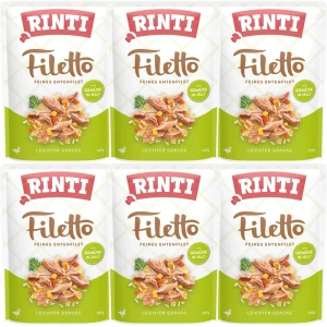 RINTI Filetto Kaczka z Warzywami w Galaretce Karma Mokra dla Psa 6x100g