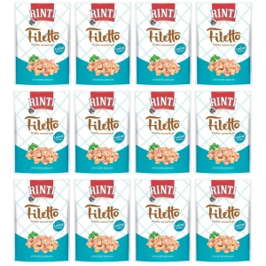 RINTI Filetto Kura i Łosoś w Galaretce Karma Mokra dla Psa 12x100g