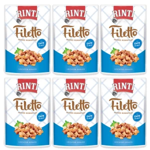 RINTI Filetto Kurczak i Kaczka w Galaretce Karma Mokra dla Psa 6x100g