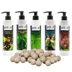 AQUA24 PLUS Zestaw Nawozów Makro Mikro Carbo Potas Ferro + Kulki 35szt