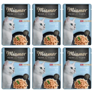 MIAMOR Feine Filets Tuńczyk w Sosie Karma Mokra dla Kota Saszetka 6x100g