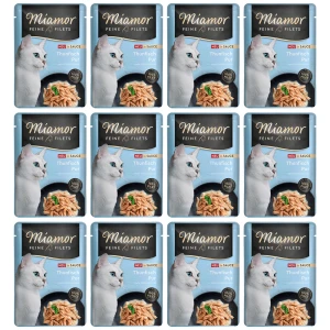 MIAMOR Feine Filets Tuńczyk w Sosie Karma Mokra dla Kota Saszetka 12x100g