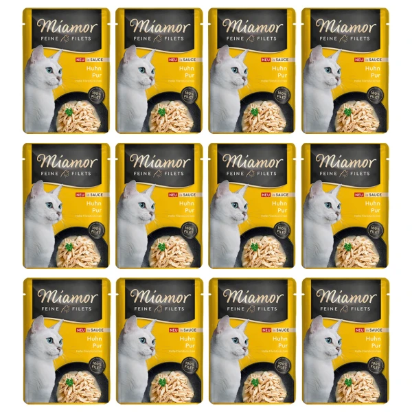 MIAMOR Feine Filets Kurczak w Sosie Karma Mokra dla Kota Saszetka 12x100g